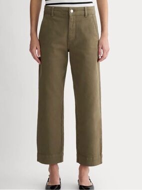 Everlane Utility Straight‑Leg Pant — Olive Green • Women’s Size 8